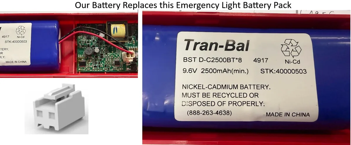 TranBal 40000503 9.6 Volt Nicad Battery