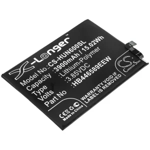 CS-HUN600SL : Battery for Huawei Nova 6, WLZ-AL10, WLZ-AN00 – Replaces Huawei HB446589EEW, HB446589EEC