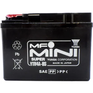 YTR4A-BS 12V AGM MC Battery, Dry Charged w/Acid Pack 2.3 AH, 45 CCA M62R4A