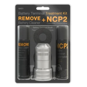 Battery Terminal Cleaning Kit – Includes Remove Battery Cleaner, NCP2 Battery Corrosion Preventative, Battery Terminal Brush, and NCP2 Battery Terminal Protectors