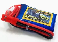 2S200JST : 7.4v 200mAH Li-PO battery for small R/C, with red JST connector