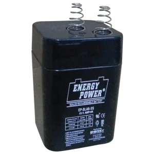 Energy Power 6V, 5AH SLA AGM Battery – SPRING Terminals