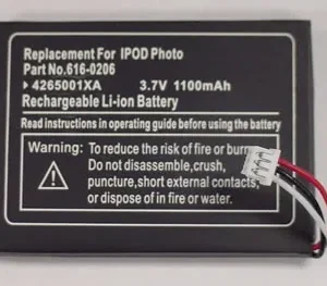 616-0206 Battery for Apple 616-0206 iPod 4th Generation