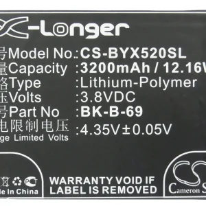 CS-BYX520SL : Battery for Vivo Xplay 3S, X520, X520L and others – Replaces Vivo B-69, BK-B-69