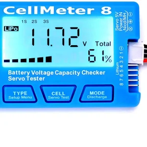 CellMeter-8 : Battery Voltage & Capacity Checker / Balance Discharger