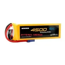 6S4500EC5 : 22.2v 6S 4500mAh 50C Li-PO battery with EC5 & Balance connectors
