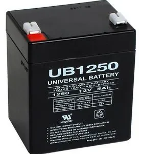 UB1250 : 12 volt 5Ah sealed lead rechargeable battery