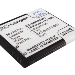 CS-BR9360FL : Battery for Blackberry Curve 9370, Curve 9360, Curve 9350 and others – Replaces Blackberry EM1, BAT-34413-003, ACC-39508-201 and others