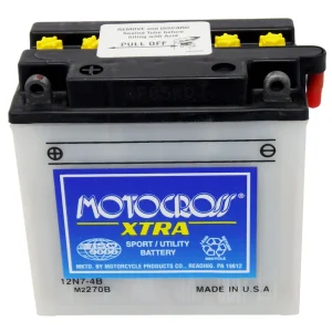 12N7-4B Conv 12V MC Battery, Dry Charged 7 AH, M2270B