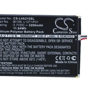 CS-LVA210SL : Battery for Lenovo A2107, A2207, A2 and others – Replaces Lenovo BL195, L12T1P31